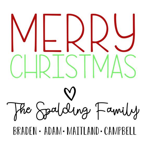Merry Christmas Holiday Gift Tag