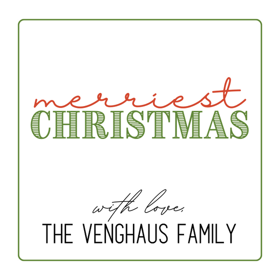 Merriest Christmas Holiday Gift Tag