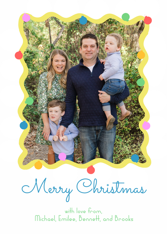 White Ornament Holiday Card