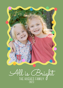  All Is Bright Ornament Holiday Card