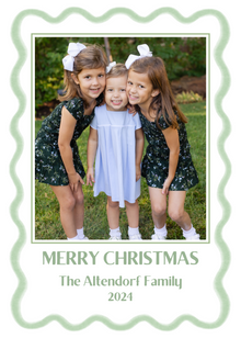  Squiggle Border Holiday Card