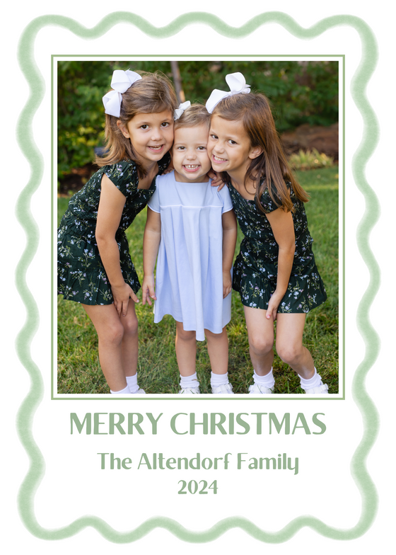 Squiggle Border Holiday Card