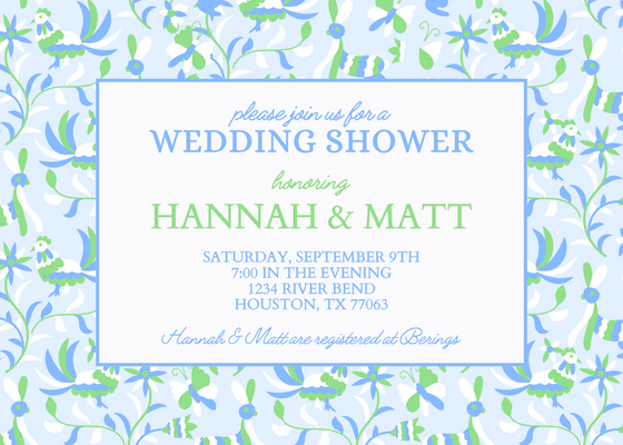 Otomi Wedding Shower Invitation