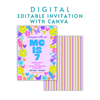 Groovy Fun Happy Invitation (DIGITAL)