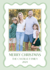 Green Squiggle Border Holiday Card