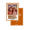 Burnt Orange Merry and Bright Longhorn Card