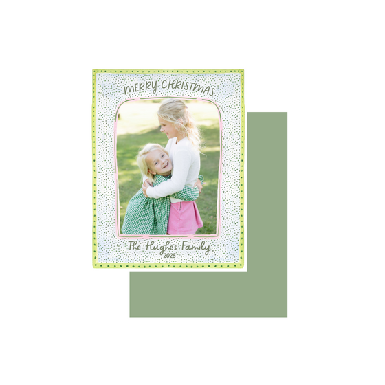 Watercolor dot Holiday Card