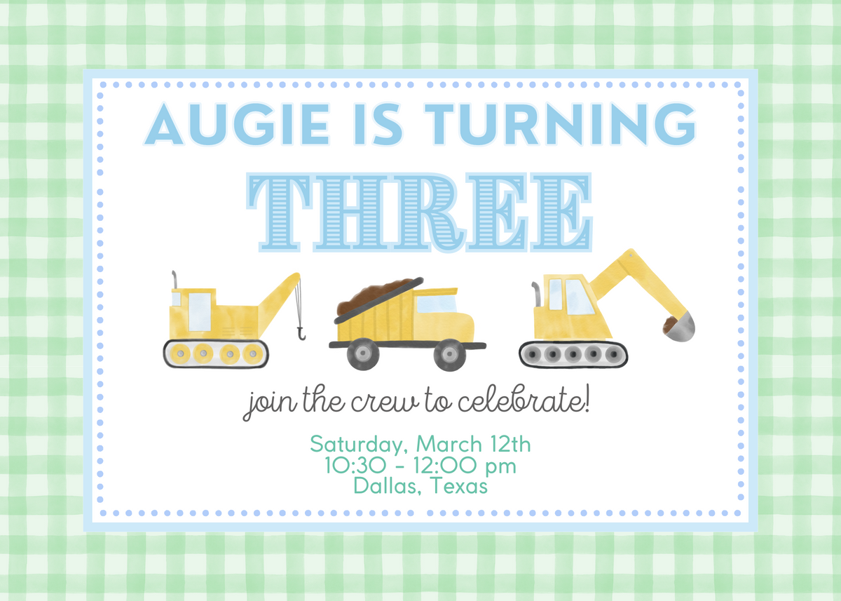 Construction Invitation – Scribbled Designs