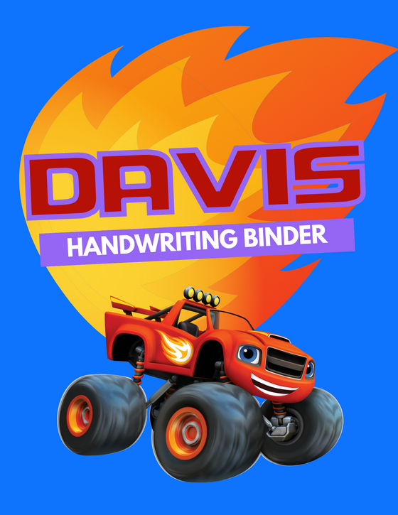 Handwriting Binder - For Three and Under Boys