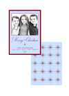 Light Blue Burgundy Block Whimsical Card