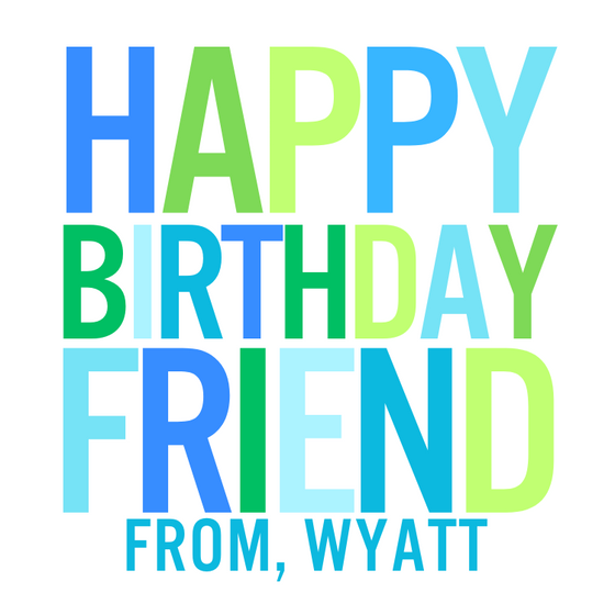 Happy Birthday Friend Gift Tag
