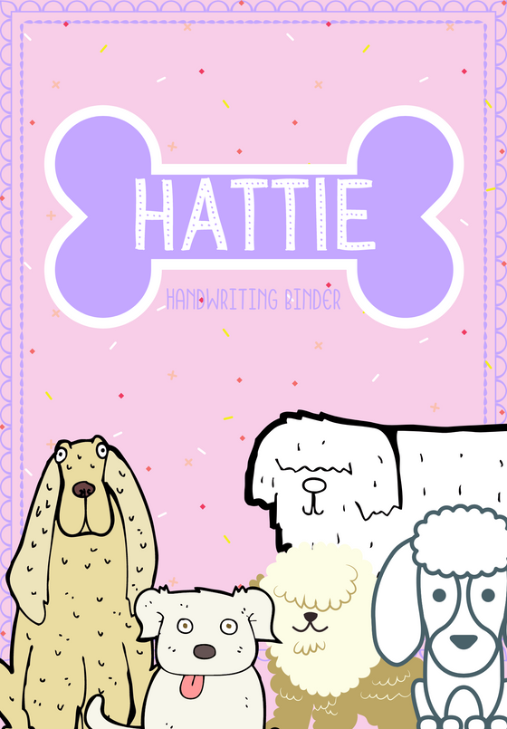 Handwriting Binder - For Three and Under Girls