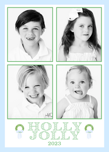  Holly Jolly Wreath Holiday Card