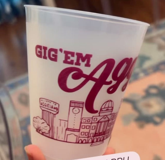 Gig Em Aggie Wrap Cup (sleeve of 10)