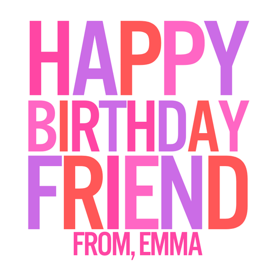 Happy Birthday Friend Gift Tag