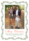 Holly Garland Christmas Card