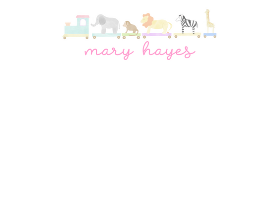 Animal Train Stationery