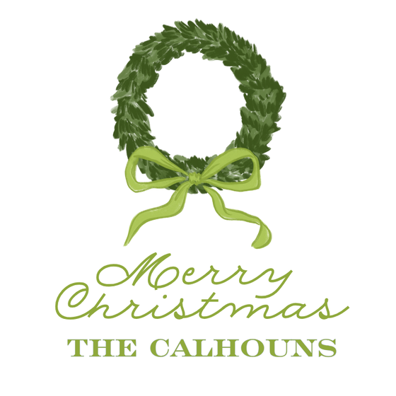 Bow Wreath Holiday Gift Tag