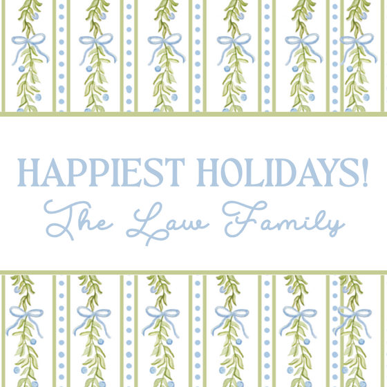 Garland Background Holiday Gift Tag