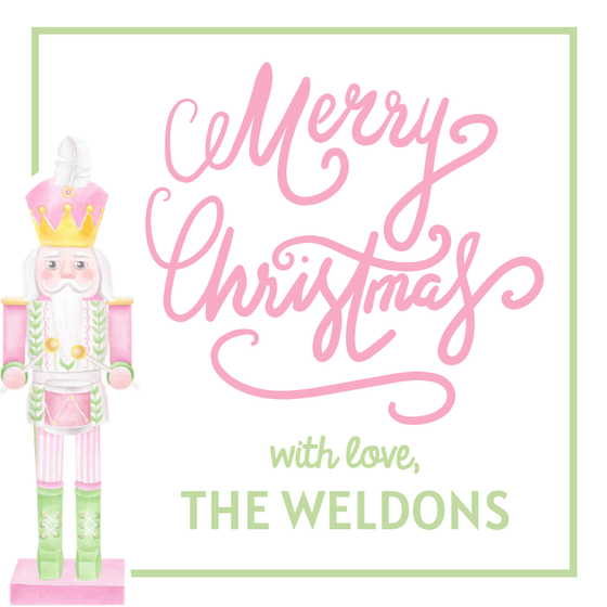 Pink Nutcracker Holiday Gift Tag