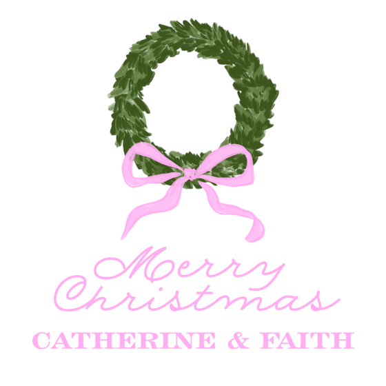 Bow Wreath Holiday Gift Tag