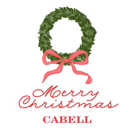 Bow Wreath Holiday Gift Tag