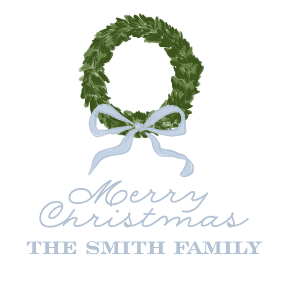 Bow Wreath Holiday Gift Tag